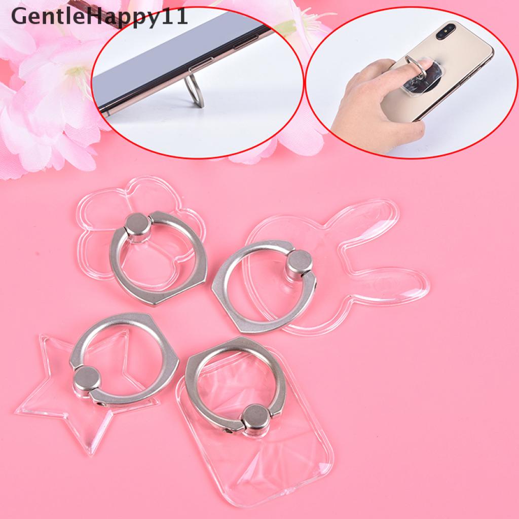 Gentlehappy Ring Stand Holder Hp Universal Transparan Bisa Berputar 360 °