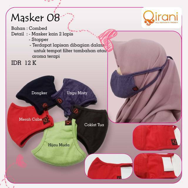 READY STOK || MASKER KAIN QIRANI