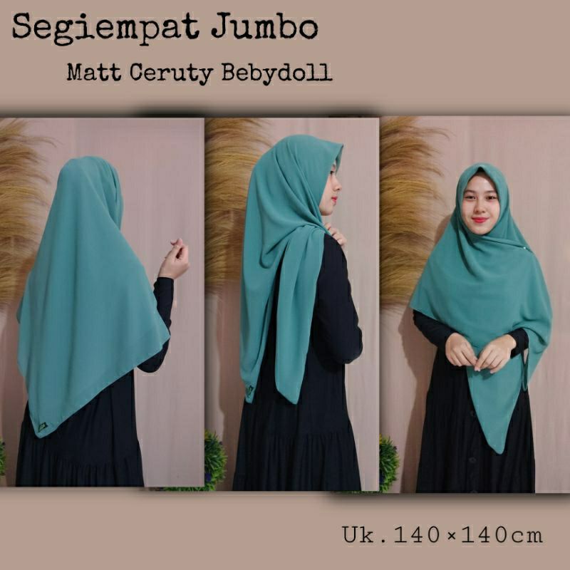 Hijab Segiempat Jumbo/Hijab Ceruty Bebydoll/Hijab Segitiga Syar'i
