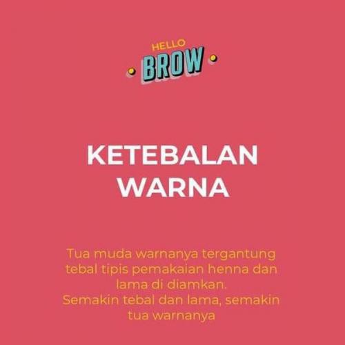 [PROMO SPESIAL] HELLO BROW HENNA SET KUAS - Henna Alis Halal Arab Dari Bahan Alami 100% ORIGINAL