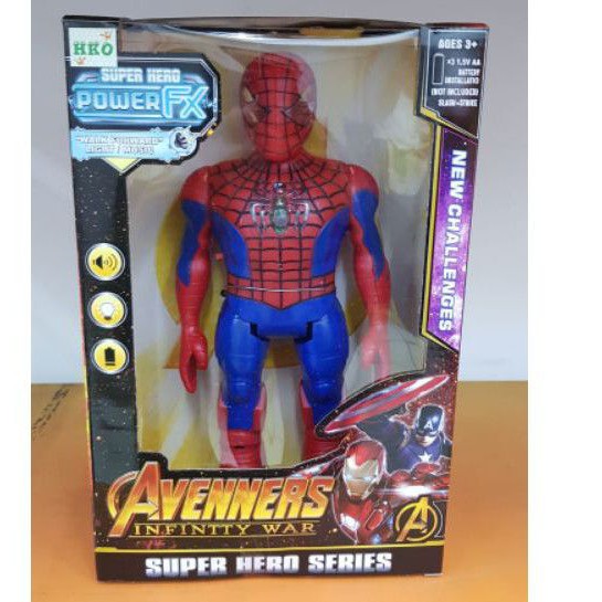 Mainan Robot Spiderman super hero bisa jalan