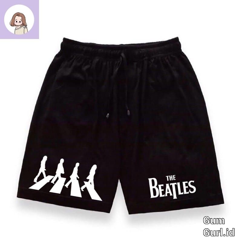 GumGurl short pants THE BEATLES pria wanita unisex celana dalam pendek band musik rock shortpants bo