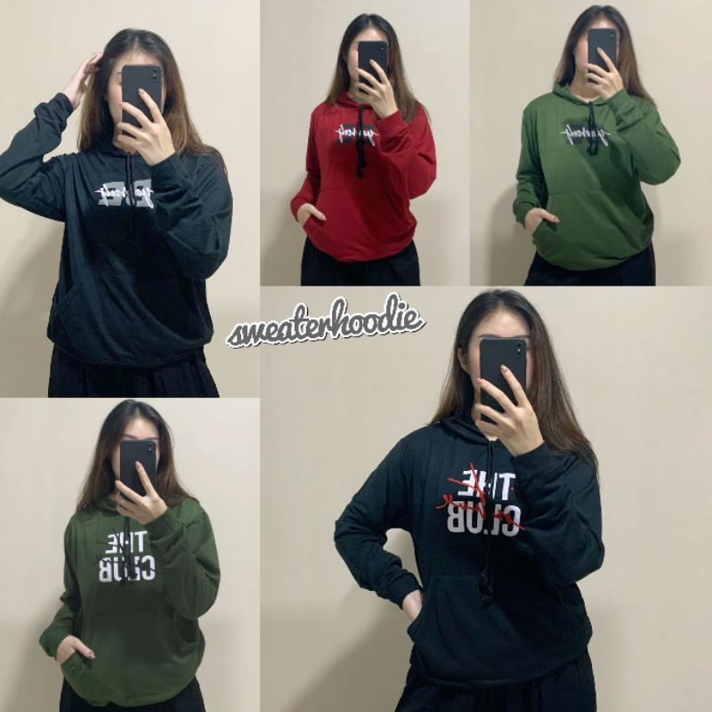 SWEATER HOODIE OVERSIZE WANITA|THE CLUB|SWEATERPOLOS|HOODIEPOLOS|WANITA|PRIA