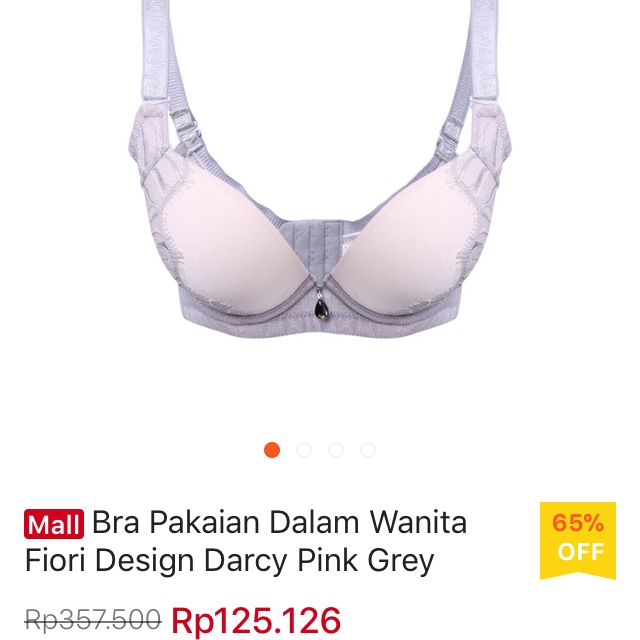 Bra pakaian dalam wanita fiori design darcy pink grey