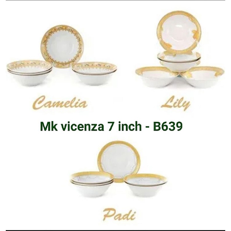 mangkok keramik 7 inch Vicenza B 639 (per set)