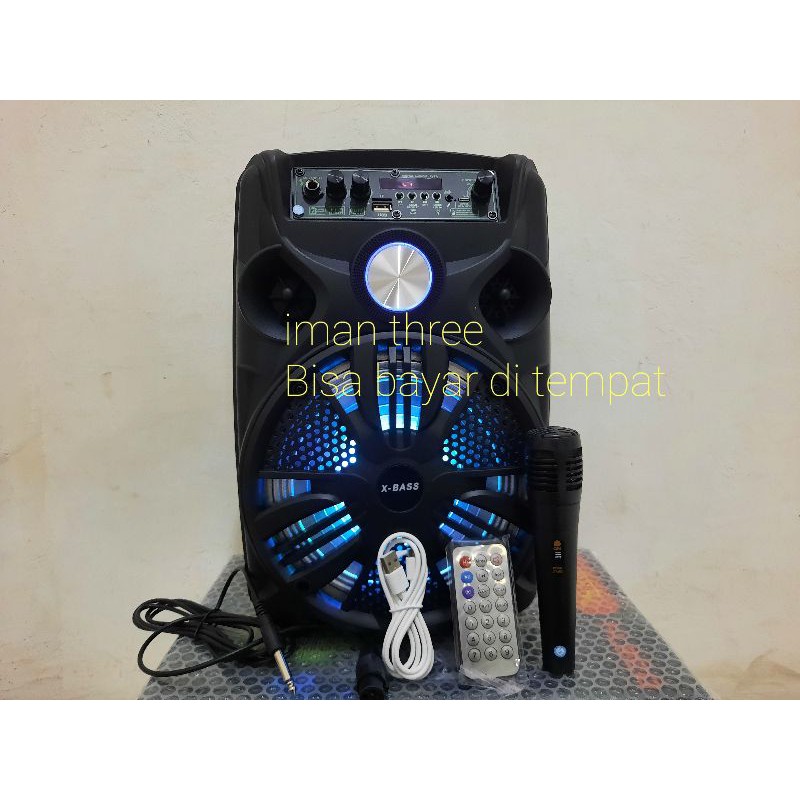 COD✅ SPEAKER BLUETOOTH FLECO 8'5 INCH FL-995C/D FREE MIC KAROKE + REMOTE +KABEL USB