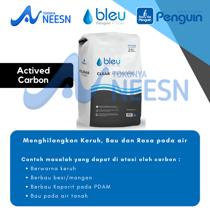 Paketan Filter Air sumur tandon toren penguin FRP1035 AUTO karbon aktif