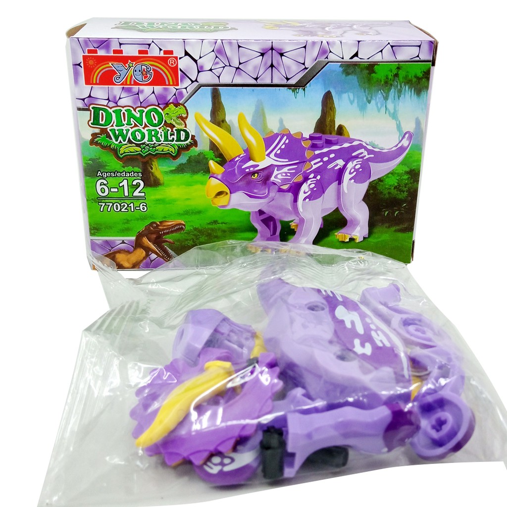 Set Brick Dino Isi 8 Mainan Mini Figure Dinosaurus