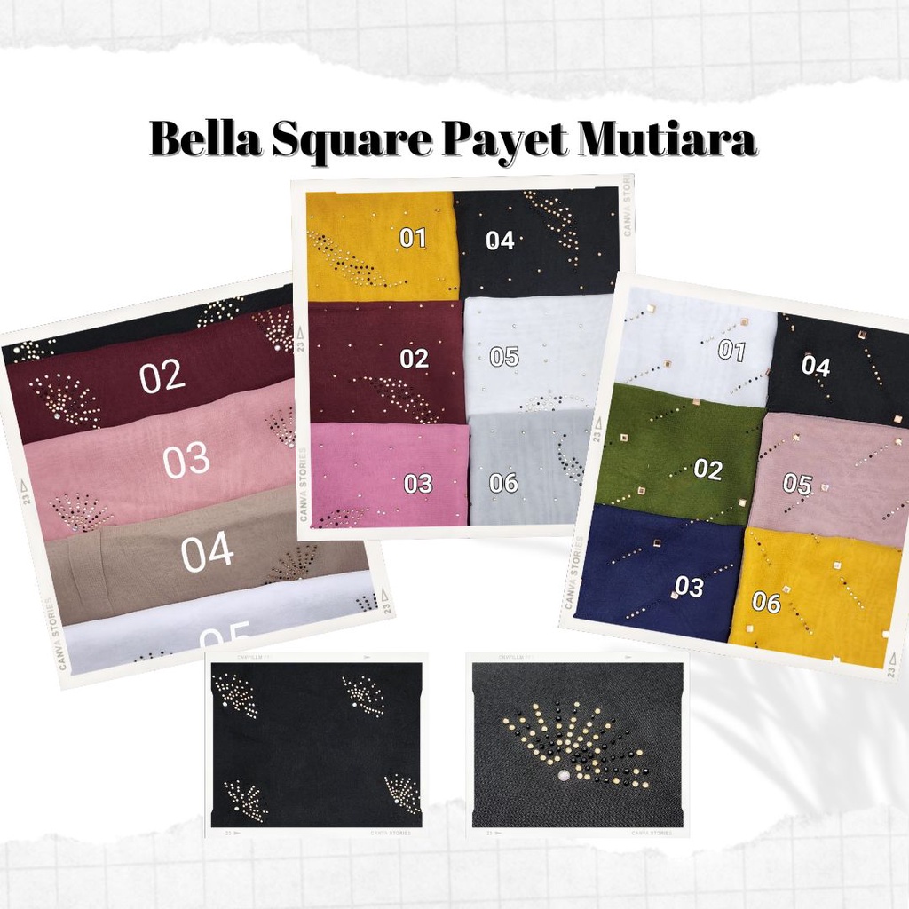 Kerudung Bella Square Payet Mutiara Hijab