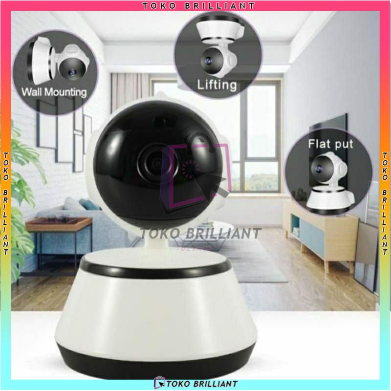 𝘽𝙞𝙨𝙖 𝘽𝙖𝙮𝙖𝙧 𝘿𝙞𝙩𝙚𝙢𝙥𝙖𝙩 - Head Monitoring Camera (White) Wireless Wifi Smart Shaking - intl / Suport V380 Pro / WIFI Smart Net Camera