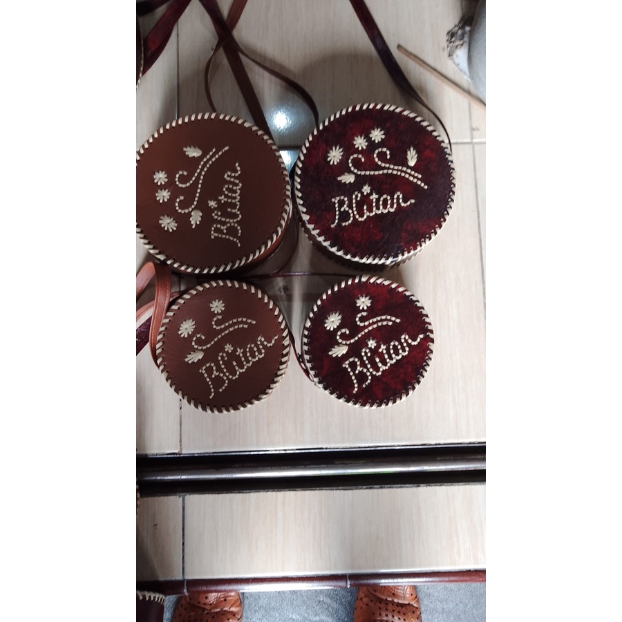 TAS DOMPET BULAT KERAJINAN ASLI BLITAR