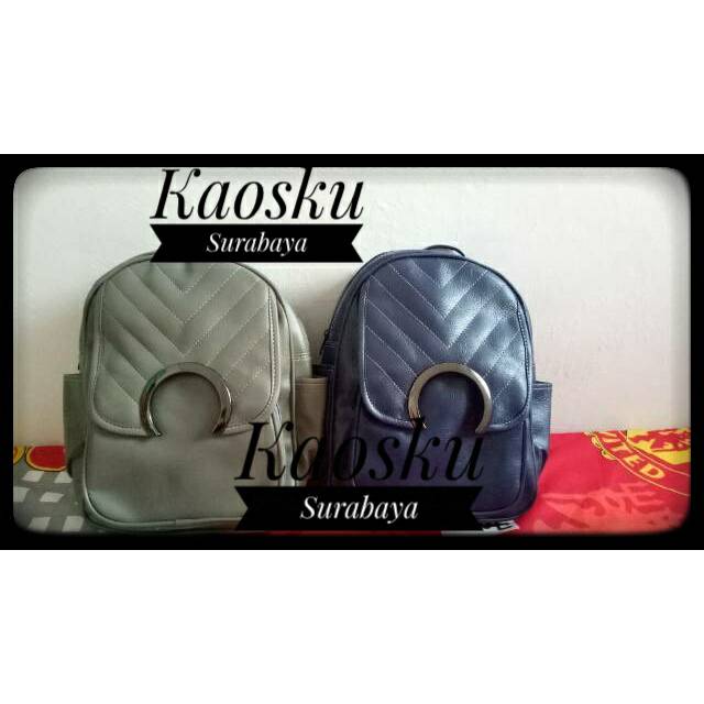 TAS RANSEL CEWEK TAS KULIT WANITA TAS JINJING TRAVELING BACK PACK MURAH  REAL PICT
