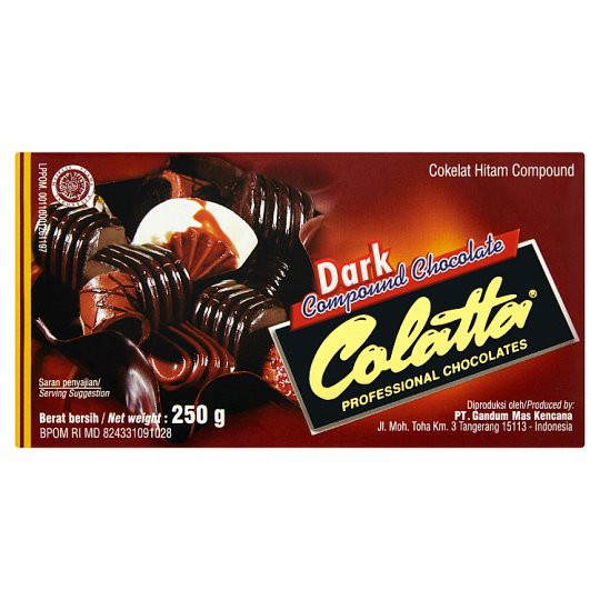 

Coklat Hitam Compound / Colatta Dark Compound Chocolate 250gr