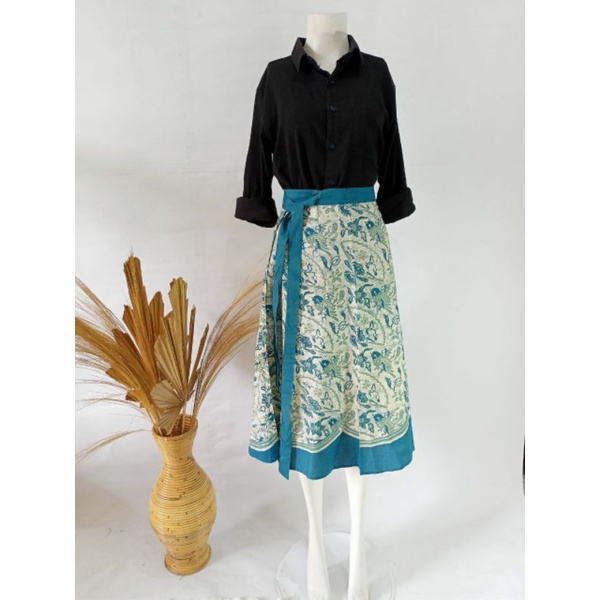 Rok Batik Lilit Midi - Bawahan Wanita Skirt