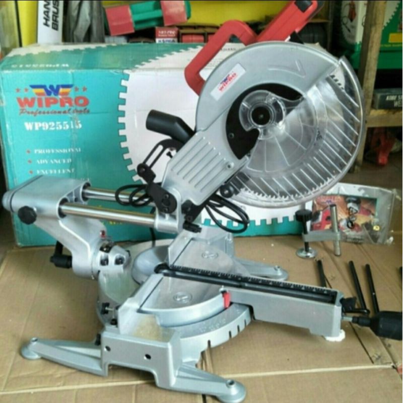 Mesin Gergaji Kayu 10 Inch Sliding Laser WIPRO WP925515 / Mittersaw 10 Inch Wipro