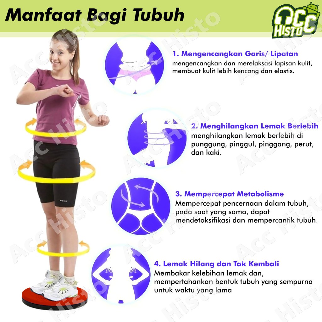 Alat pembakar lemak Magnetic Trimmer Jogging Body Plate Waist Twisting Rotator Disc kapasitas 200kg