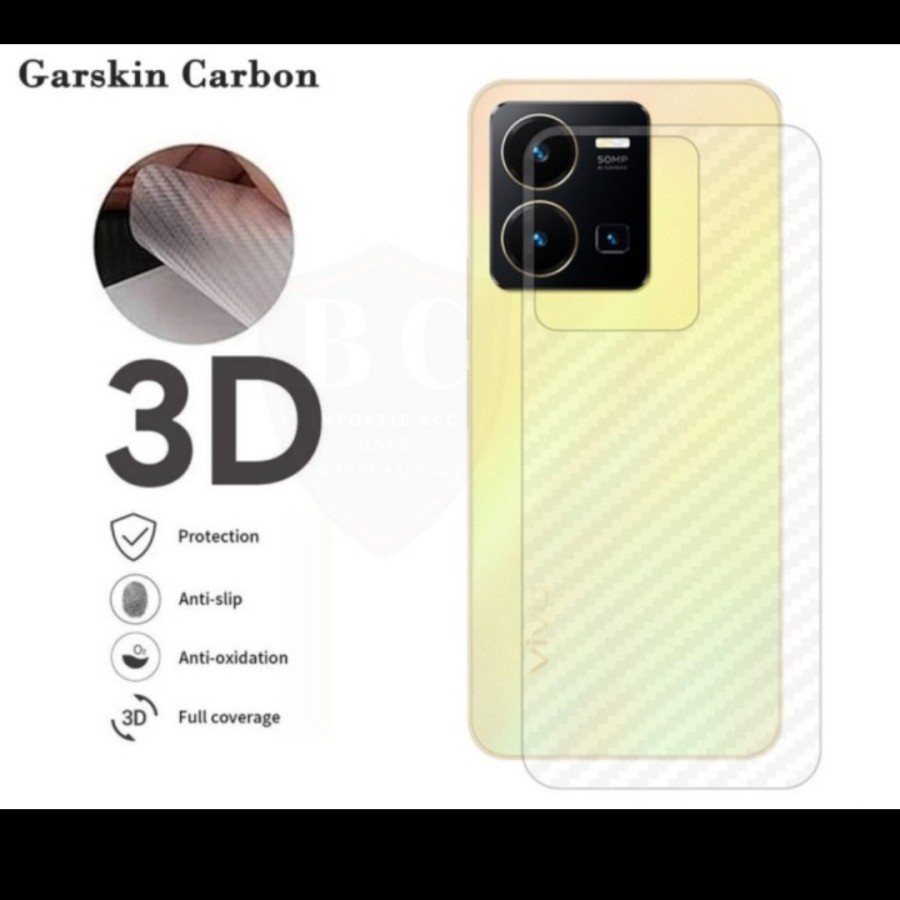 SKIN KARBON VIVO Y16 Y36 Y36 5G Y35 V25 V25 PRO V23 5G Y01 T1 5G Y33T  Y15S Y12S Y12S 2021 V20 V20 SE Y20 ANTI GORES BELAKANG SKIN CARBON TRANSPARAN GARSKIN KARBON ANTI JAMUR PELINDUNG BELAKANG ANTI JAMURAN