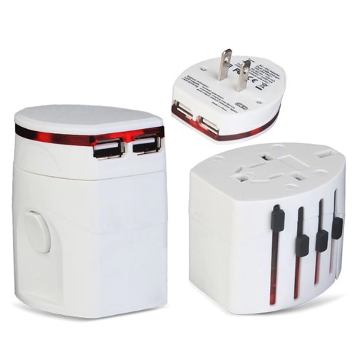 Travel Adaptor 2 Port USB Support 150 Negara