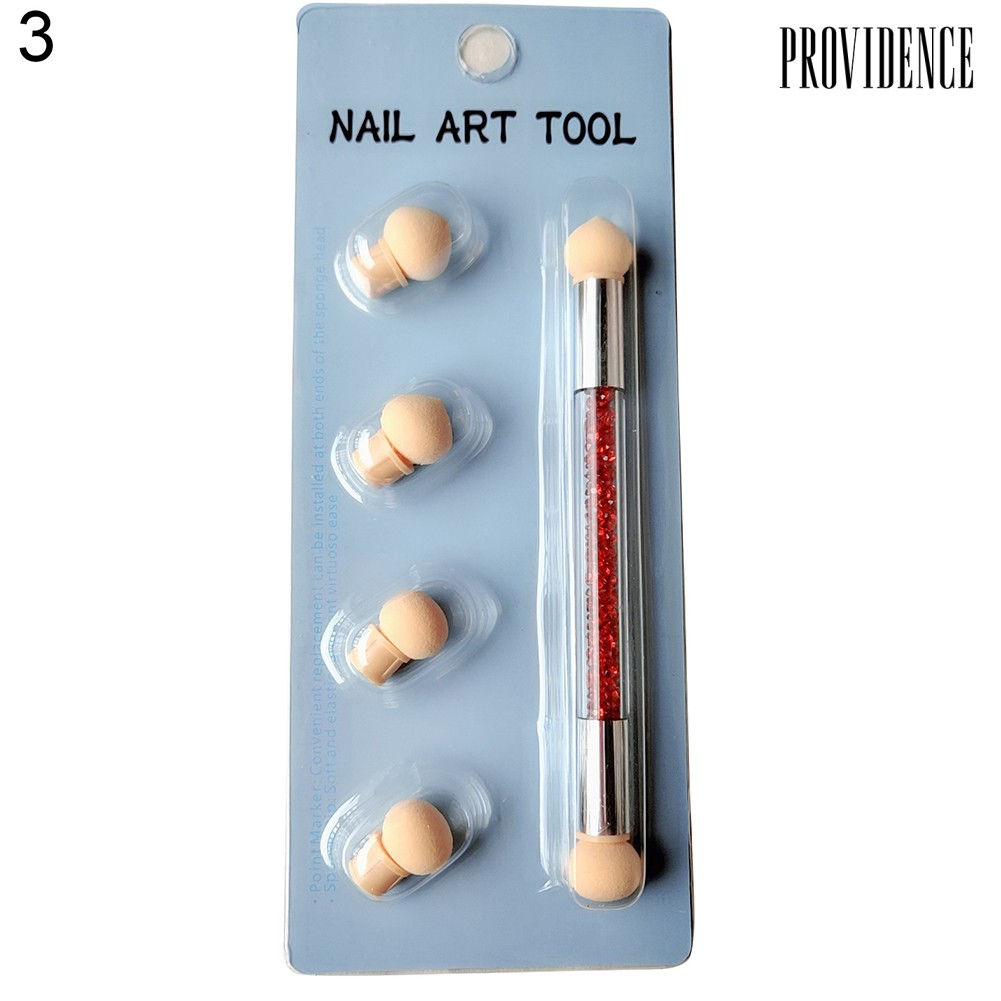 Providence Portable Washable Double Head Sponge Smudge Pen Nail Art Painting Dotting Tool