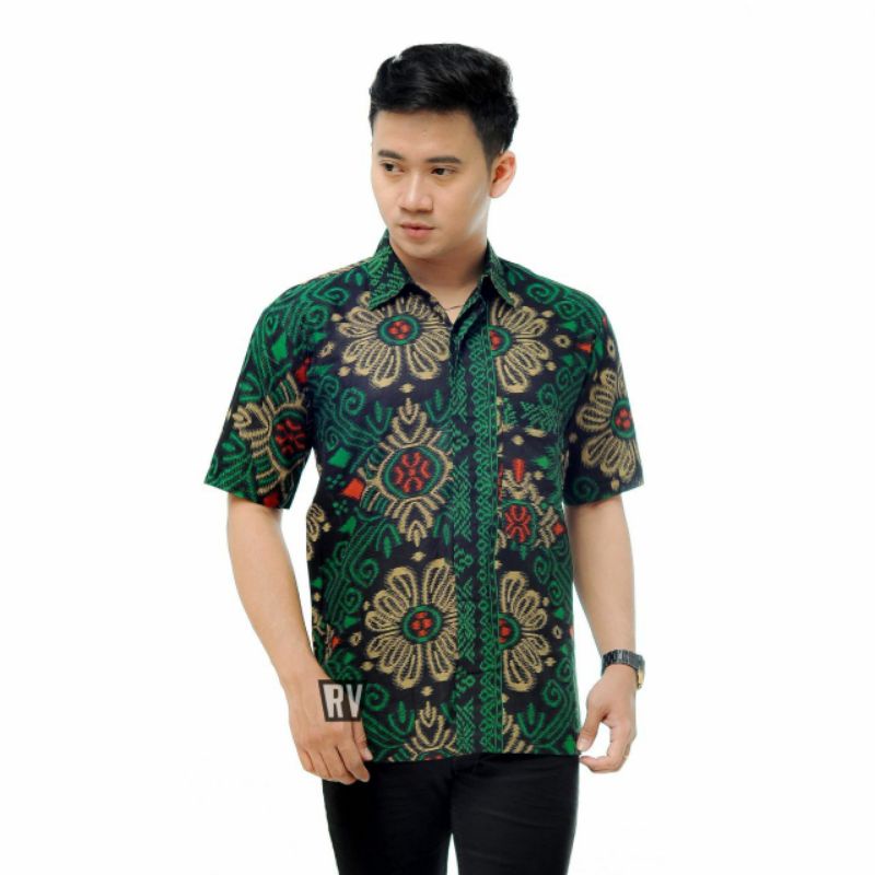 Hem Batik Pria Lengan Pendek - Baju Batik Pria - Hem Batik Pria Jumbo M L XL XXL 3XL 4XL 5XL