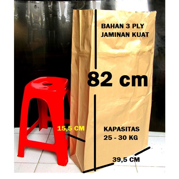 Kantong Semen > Kantong Zak > Karung Gula > Karung Tepung > Kantong dan Karung Beras >30 KG 3 PLY Ba