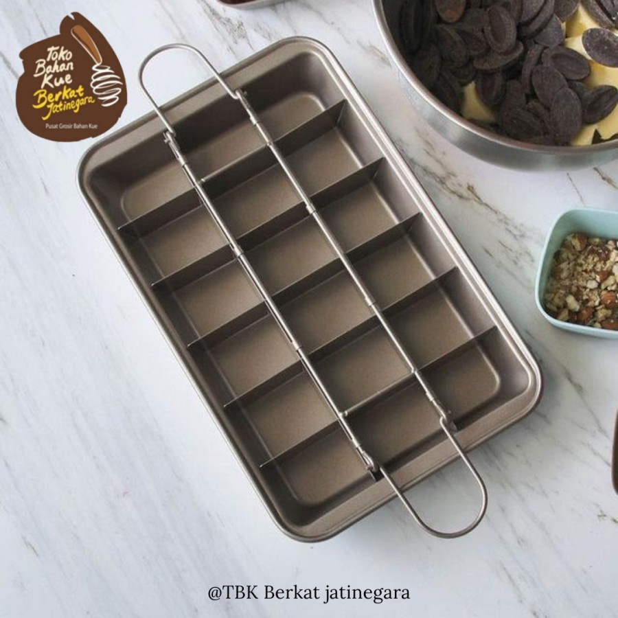 LOYANG TEFLON BROWNIES BONGKAR PASANG / BROWNIES BAKING PAN 3