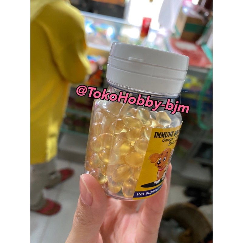 booster minyak ikan kucing anjing / fish oil anjing kucing - vitamin bulu hewan