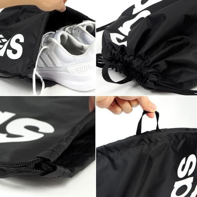 Jual Tas Sepatu Adidas Original Lin Core GB Black White DT5714 BNWT