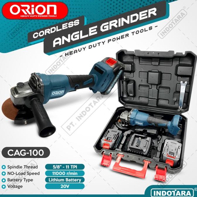 Mesin Gerinda Baterai Tangan / Cordless Angle Grinder Orion CAG-100
