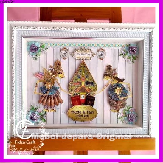 MAHAR WAYANG FIGURA FRAME PUTIH