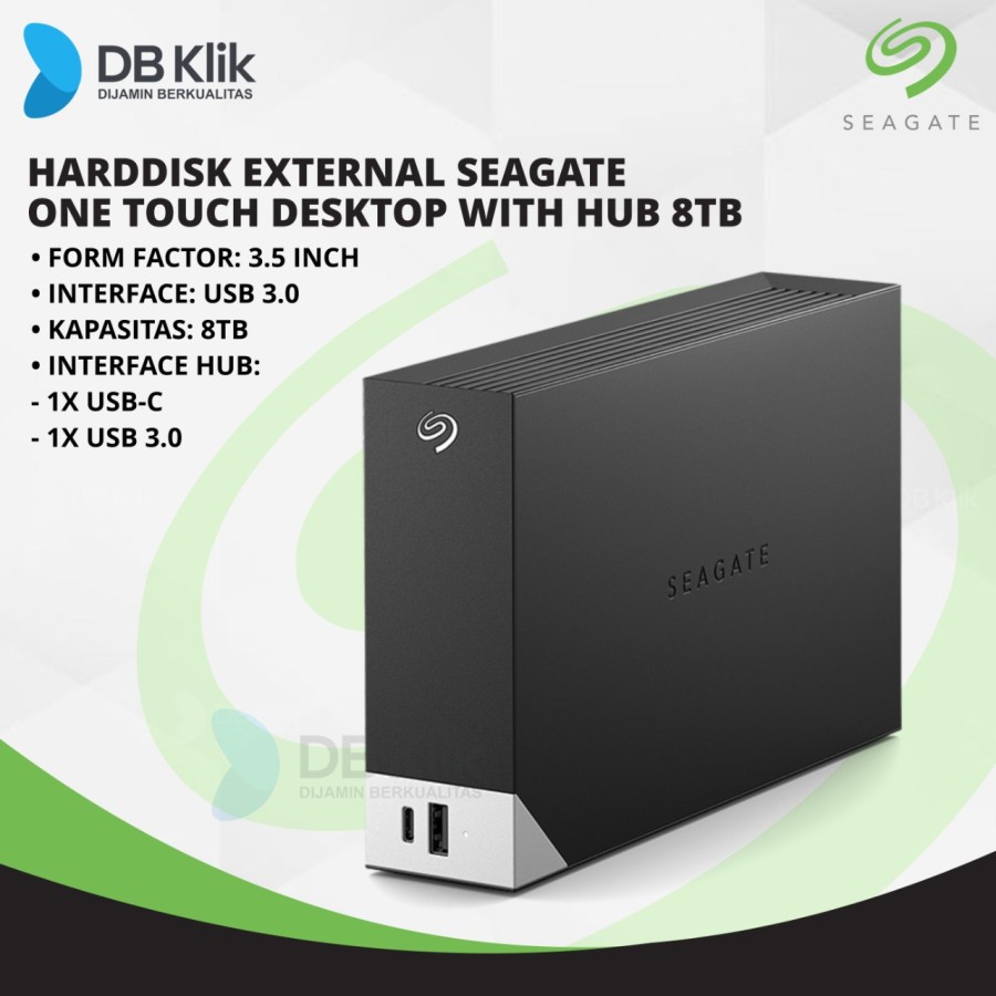 Harddisk External SEAGATE One Touch Desktop with HUB 8TB USB-C3.0 3.5&quot;