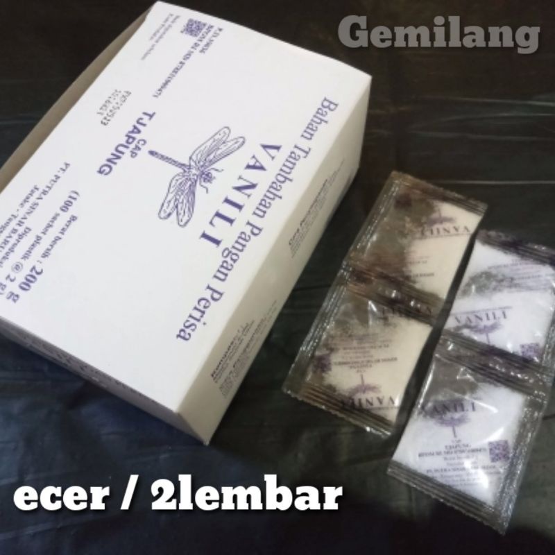 

VANILI CAPUNG PER 2LEMBAR / VANILI CAP TJAPUNG 2LEMBAR 2GR