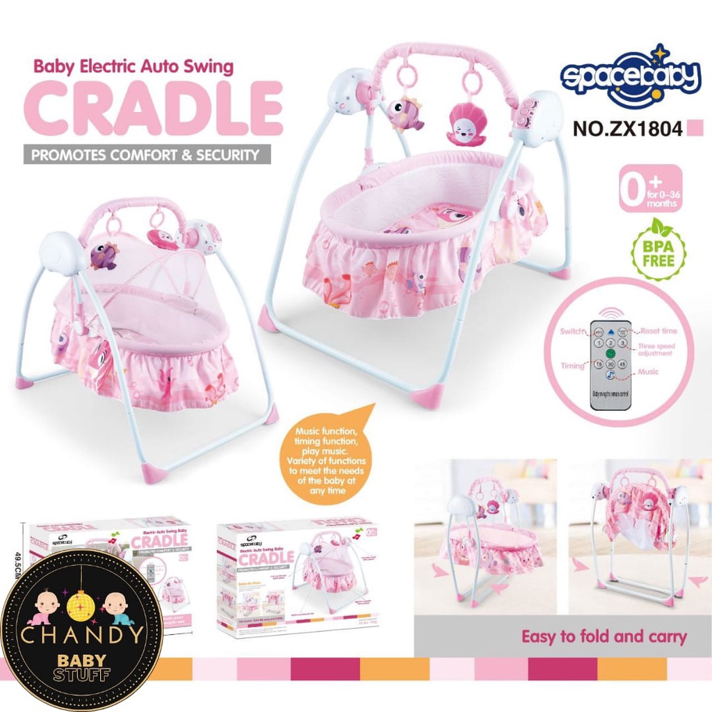 AYUNAN BAYI CRADLE ELECTRIC AUTO SWING ZX 1804 SPACEBABY