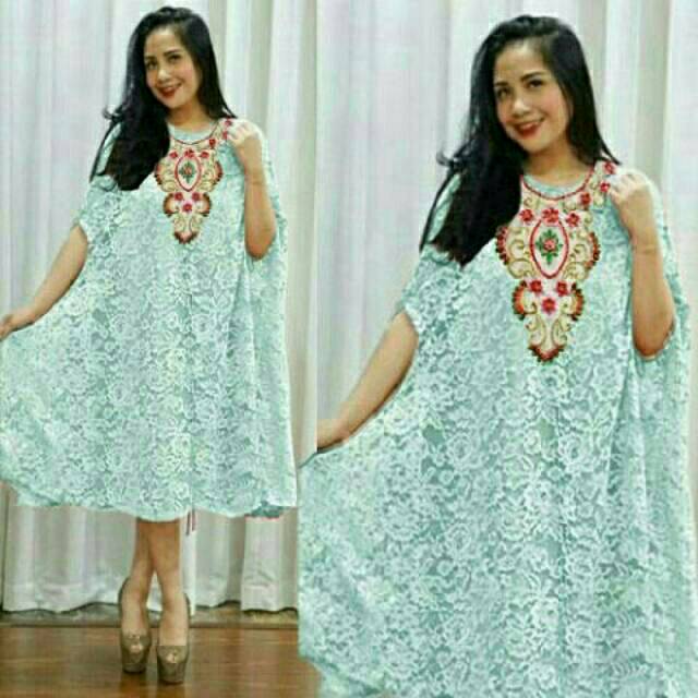 KAFTAN NAGITA KERANCANG COKSU-UNGU-MINT / BAJU KAFTAN WANITA / BAJU KAFTAN BRUKAT MURMER