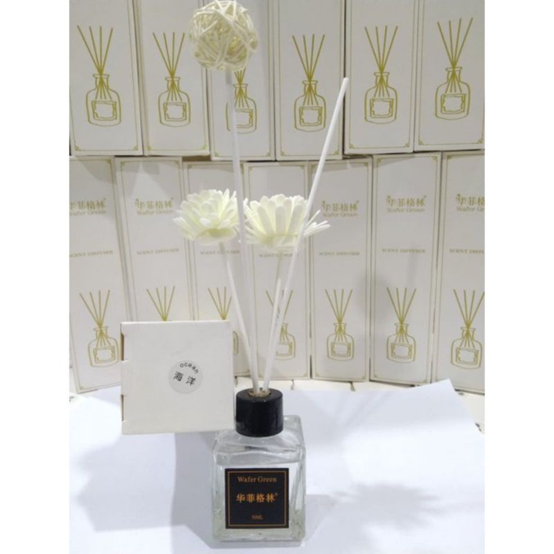 Reed Diffuser 60 Ml Aromatherapy Pewangi Ruangan Aroma Terapi Ruangan Cair Harga Termurah Purifier Aromaterapy Humidifier Fragrance Oil Diffuser Original Murah Terlaris Essential Oil Diffuser Purifier Pendingin Ruangan-AROMA 50-OCEAN