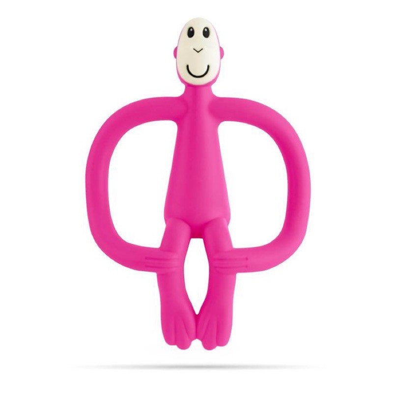 Matchstick Monkey Teether Baby Teething Toy Bayi Gigitan Gusi Anak Bayi Sikat Gigi Mainan Applicator-Pink