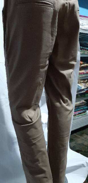 (BISA COD)CELANA CHINO PANJANG PRIA BAHAN TWILL STRET SIZE 27- 32  33-38