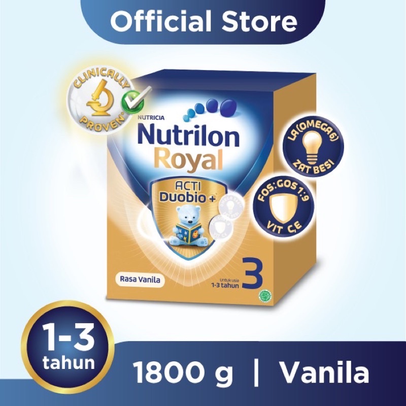 nutrilon royal 3 1800gx2 box + free hadiah bisa pilih