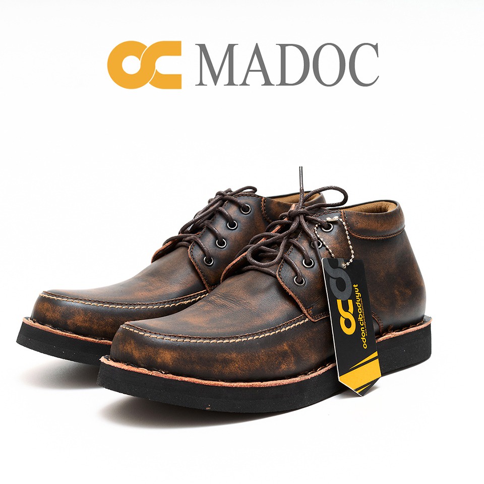 SEPATU BOOTS OC-MADOC 100% ASLI KULIT SAPI FASHION PRIA EXCLUSIVE CASUAL BROWN