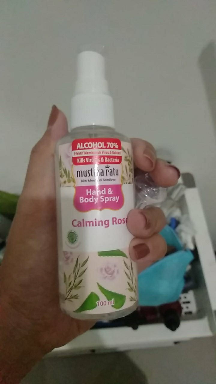 [Mustika Ratu] Hand and Body Spray Antiseptic Calming Rose