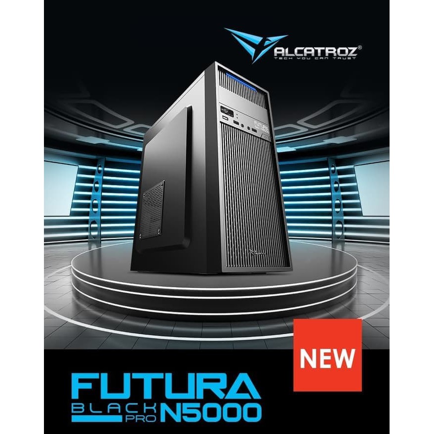 CASING PC KOMPUTER FUTURA BLACK + PSU 450WATT
