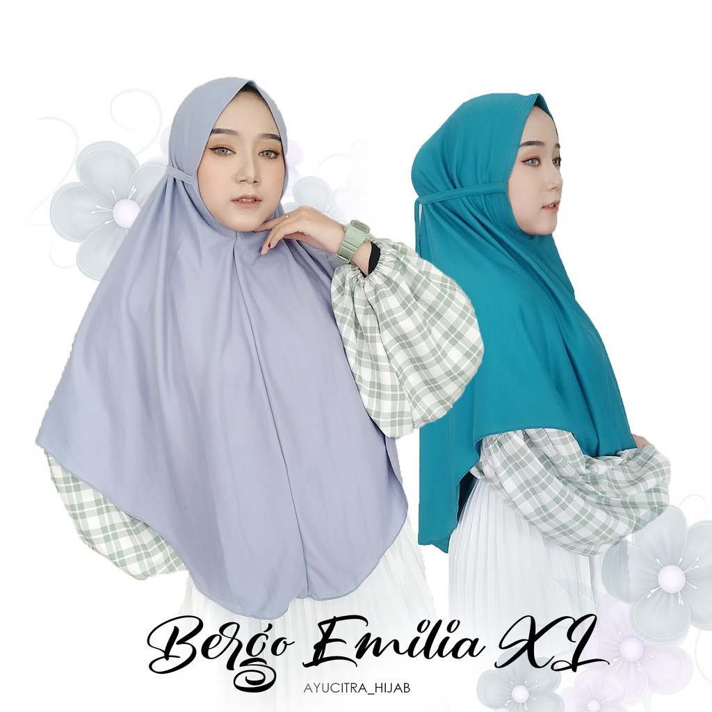 Hijab Instan Bergo Emilia XL Tali instan kaos Bergo-7