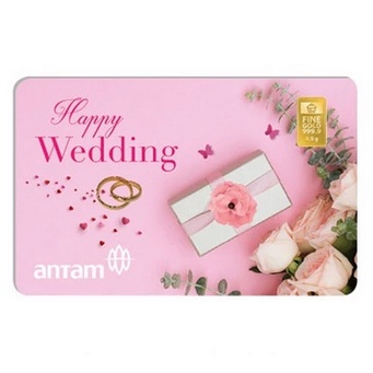 Logam Mulia Antam 0.5 Gram Happy Wedding Gift Series