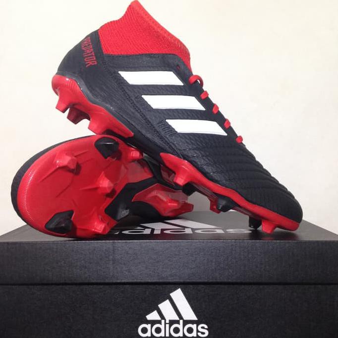 BI9 SALE Sepatu Bola Adidas Predator 18.3 FG Black Red DB2001 Original BNIB SDWD