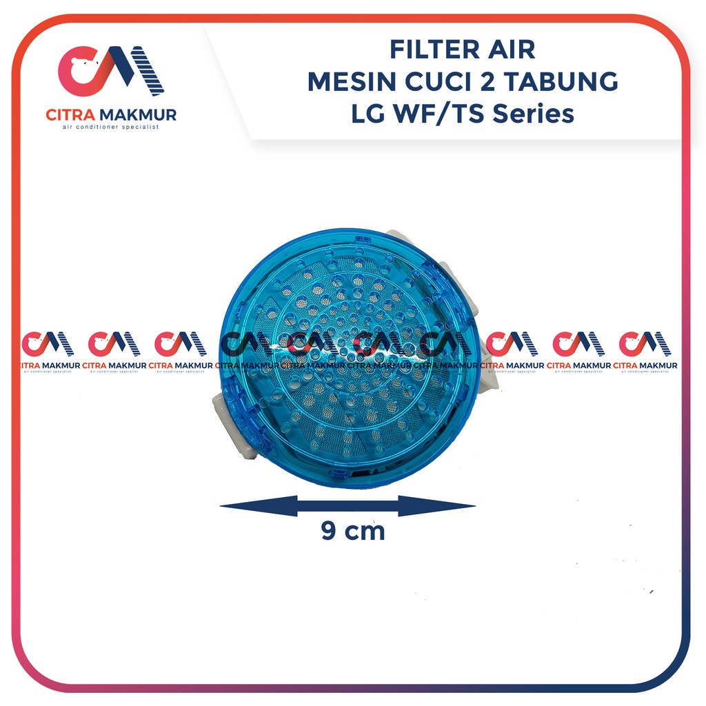 Filter Air Biru Mesin Cuci LG saringan bulat 9 cm 1 2 tabung TS WF masuk penyaring