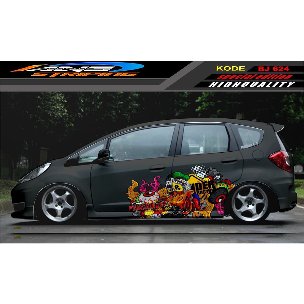 DECAL STICKER MOBIL JAZZ BRIO AVANZA SIGRA YARIS / STIKER VARIASI MOBIL / MODIF STICKER MOBIL 624