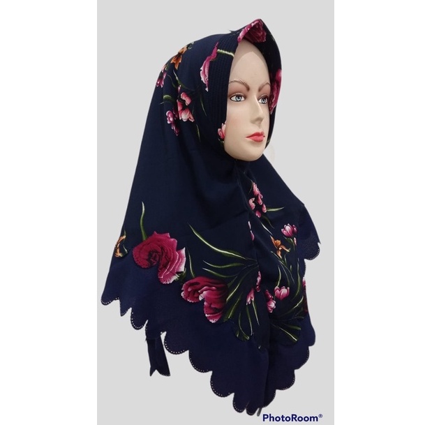 Hijab Instan Kreb Mini Motif Bunga