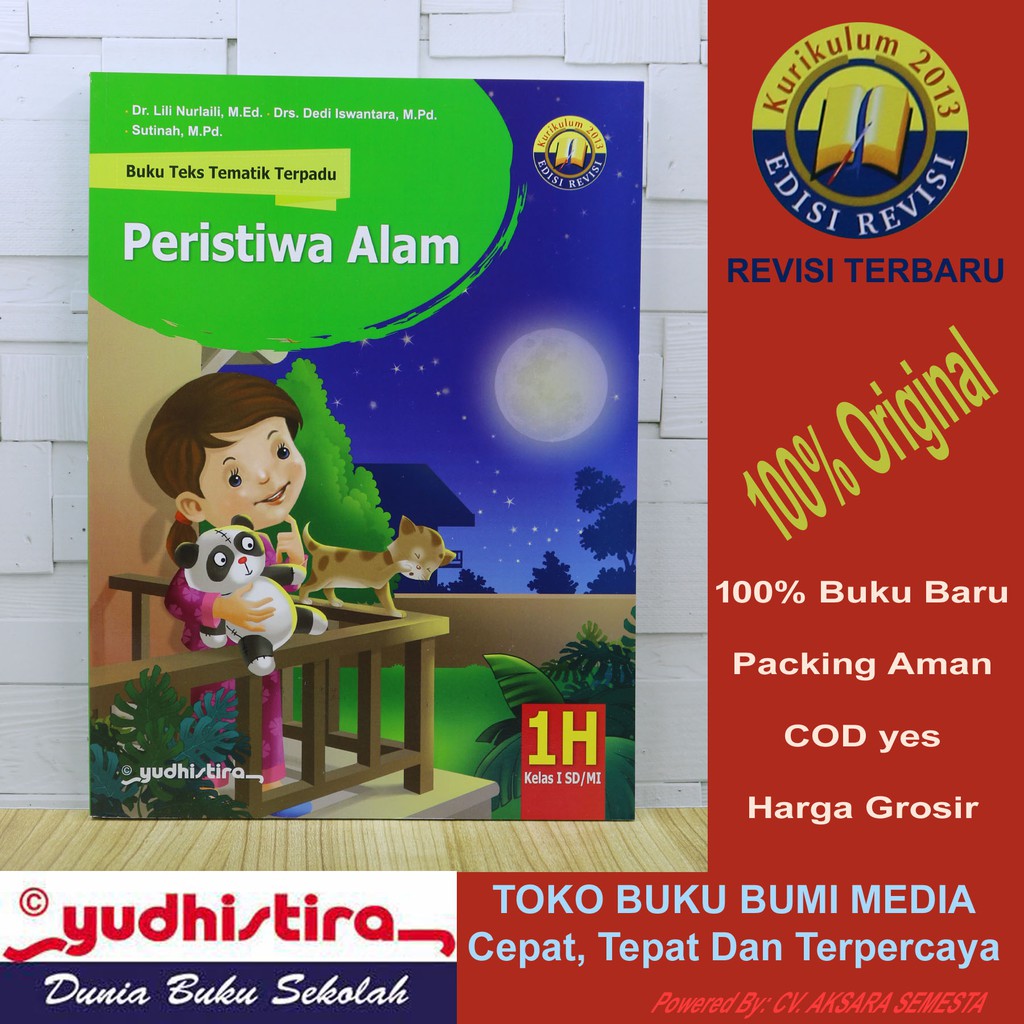 Jual Buku Teks Tematik Terpadu Tema 1h Peristiwa Alam Sd Mi Kls Kelas 1 Yudhistira Kurikulum 