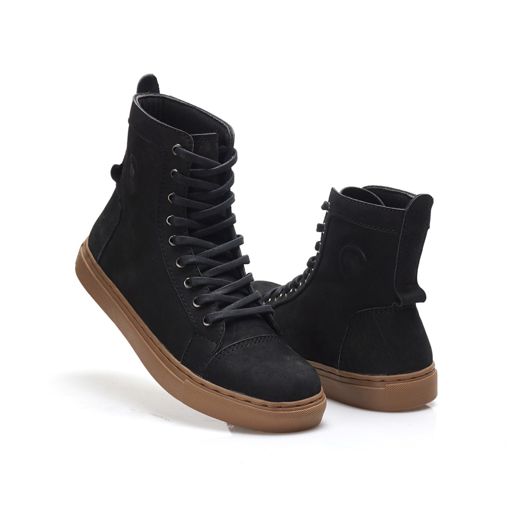 Khafra Black | Sepatu Vintage Klasik High Hi Pria/Cowok/Men Boots Original Footwear | FORIND Greata