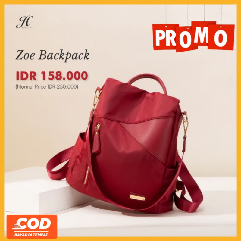 TAS RANSEL WANITA ANTI AIR/ ANTI MALING 100 ORIGINAL JIMS HONEY (COD/BAYAR TEMPAT)